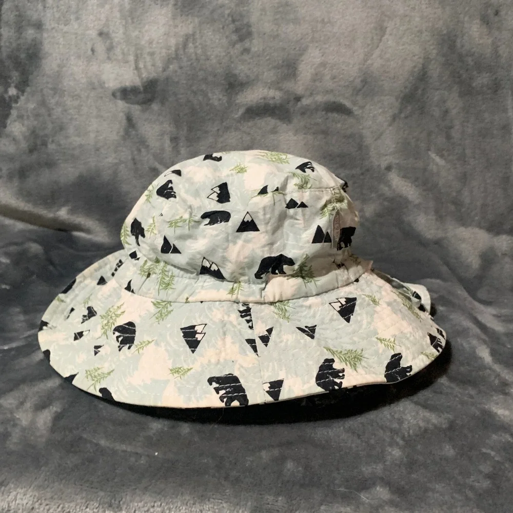 Jan & Jul Bucket Hat Kids L Bear Mountain Blue White Sun Hat